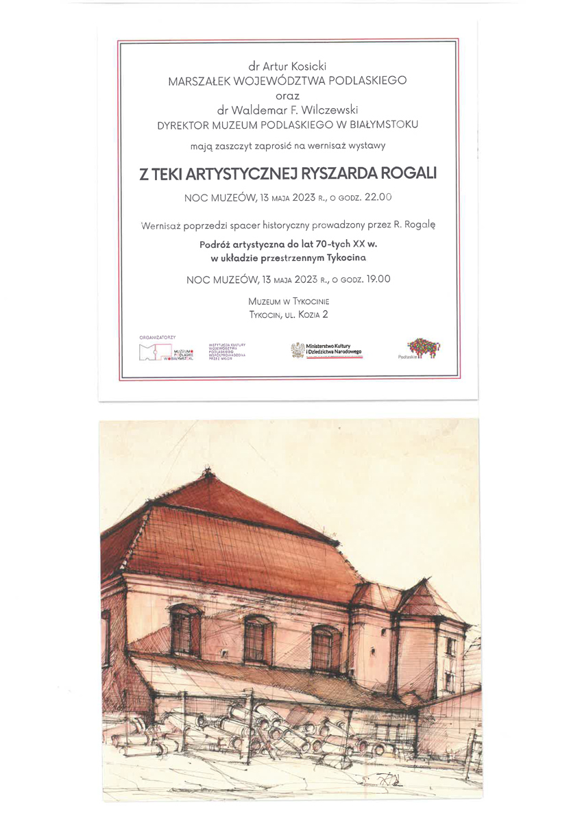 Zaproszenie na wernisaz wystawy Ryszard Rogala TYKOCIN