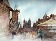 Prahas City Hall, 42x56cm