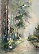 Leśna droga, 30x40 cm