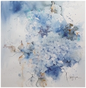 Niebieskie hortensje