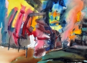 157-2018 Pejzaż wyśniony 16 -akwarela 72x52