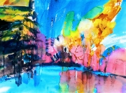 170-2018 Pejzaż wyśniony 20 - akwarela 72x52