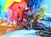 171 Pejzaż wyśniony 21 -akwarela 72x52