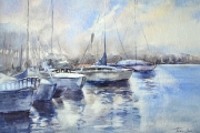 Marina-akwarela 30x40