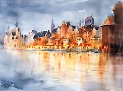 Gdansk_wieczorowa_pora_Kasia_Wiercinska_56x76cm_ID_2024005